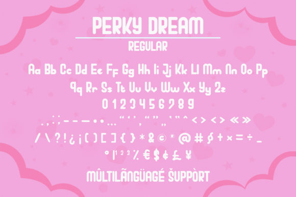 Perky Dream Font PNG with transparent background - Preview 6