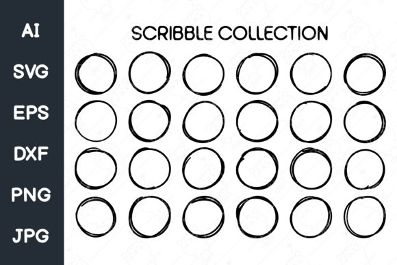 Scribble Circle Sketch Line Text Frame