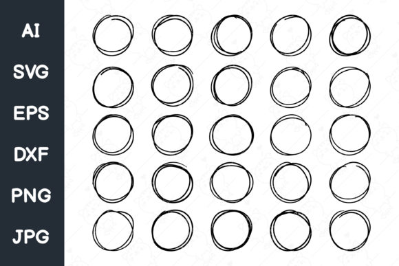 Scribble Circle Sketch Line Text Frame
