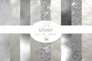 Silver Foil Digital Pack Gold Texture Graphic by Busy May Studio ...