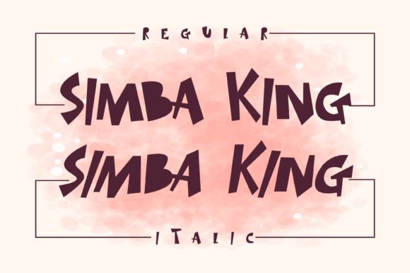 Simba King Font PNG with transparent background - Preview 1