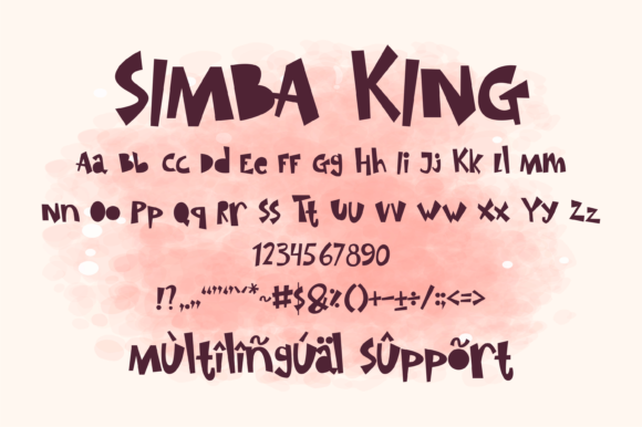 Simba King Font PNG with transparent background - Preview 2