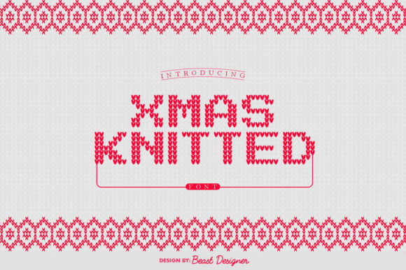 Xmas Knitted Czcionki Dekoracyjne Czcionka Przez Beast Designer