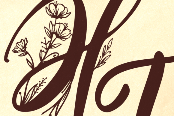 Beauty Grow Monogram Font - Preview 1