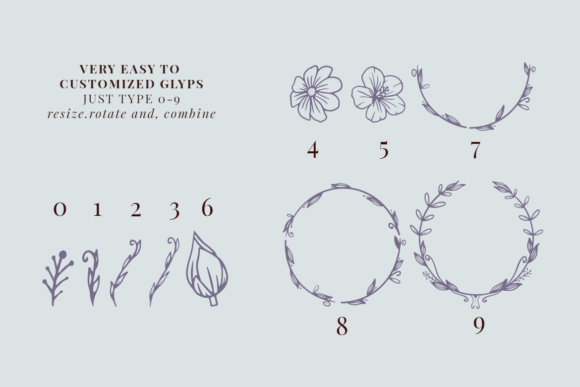 Bloom Monogram Font - Preview 4