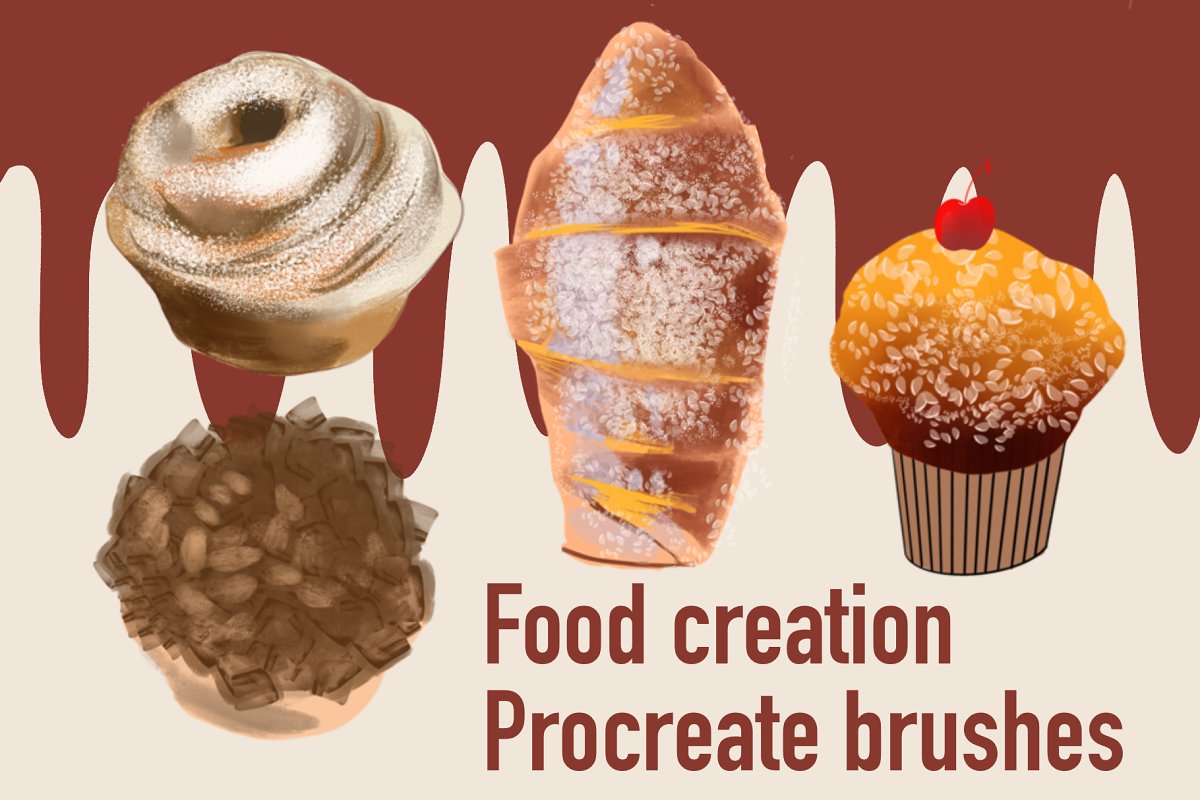 Food Illustration Create Procreate Brush Graphic by DreamForgeHouse ...