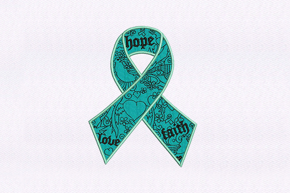 Hope Love Faith Ribbon