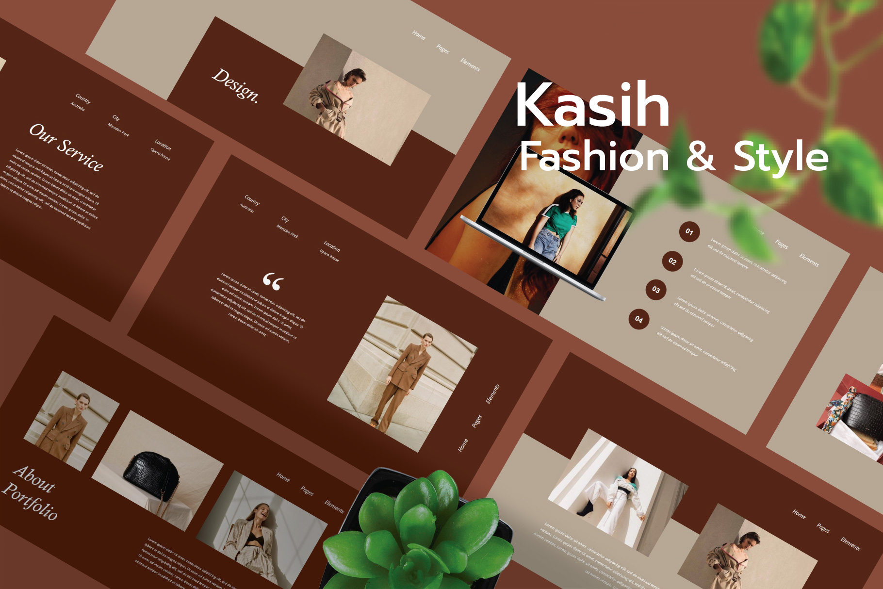 Plantilla de Google Slides de Kasih Fashion