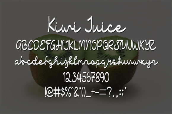 Kiwi Juice Font PNG with transparent background - Preview 3