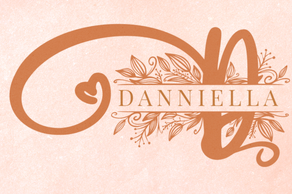 Preview specimen of Love Eberline Monogram Font decorative font
