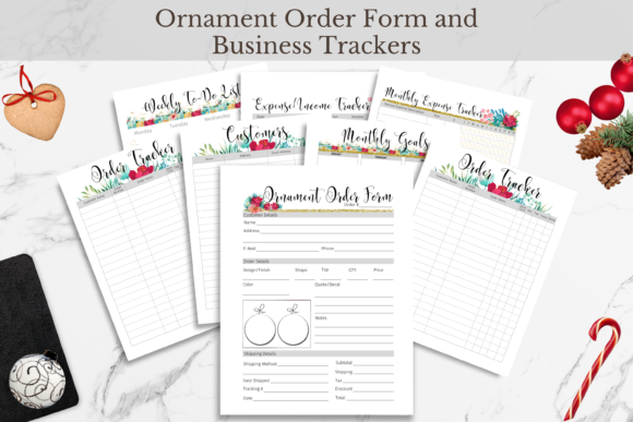 Ornament Order Form & Business Trackers