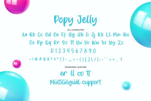 Popy Jelly Font PNG with transparent background - Preview 1