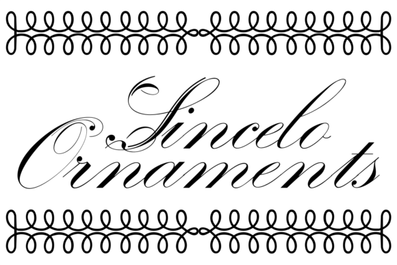 Sincelo Ornaments Font PNG with transparent background - Preview 3