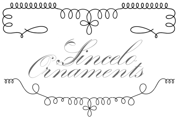 Sincelo Ornaments Font PNG with transparent background - Preview 5