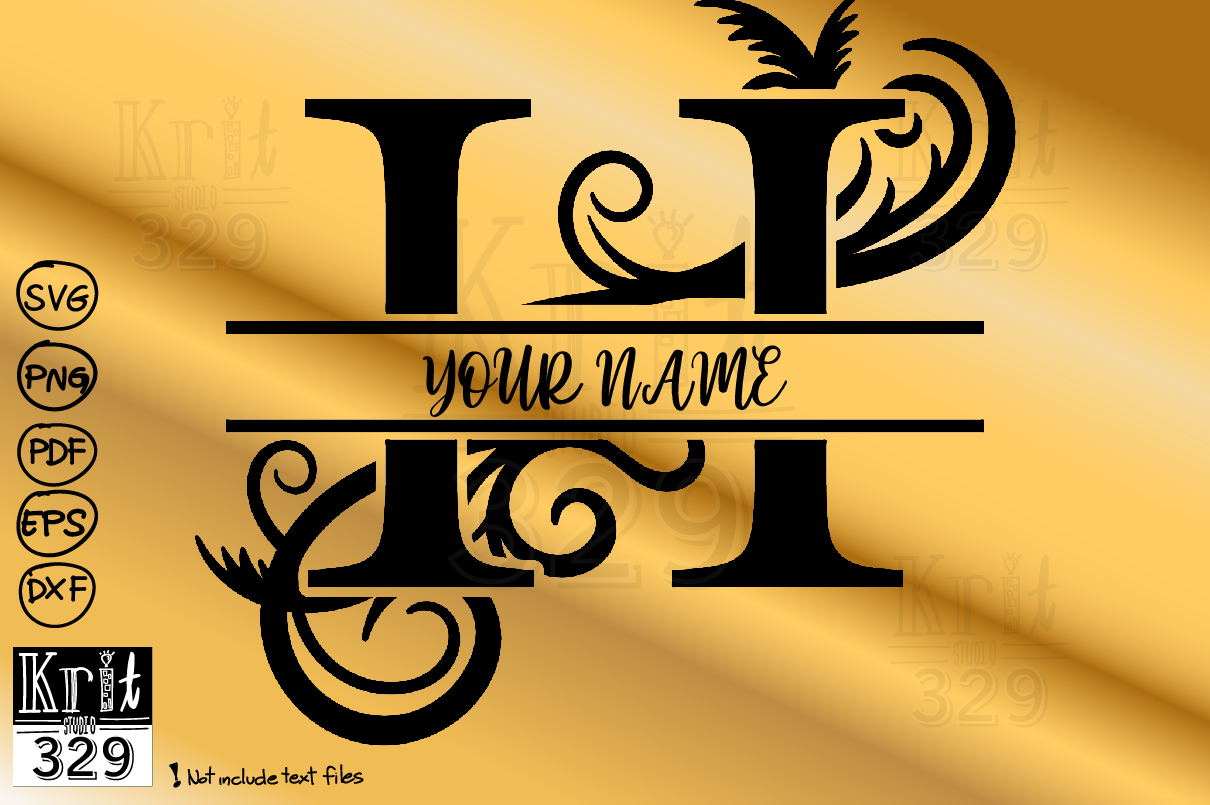 Split Monogram Svg Alphabet H Graphic by Krit-Studio329 · Creative Fabrica