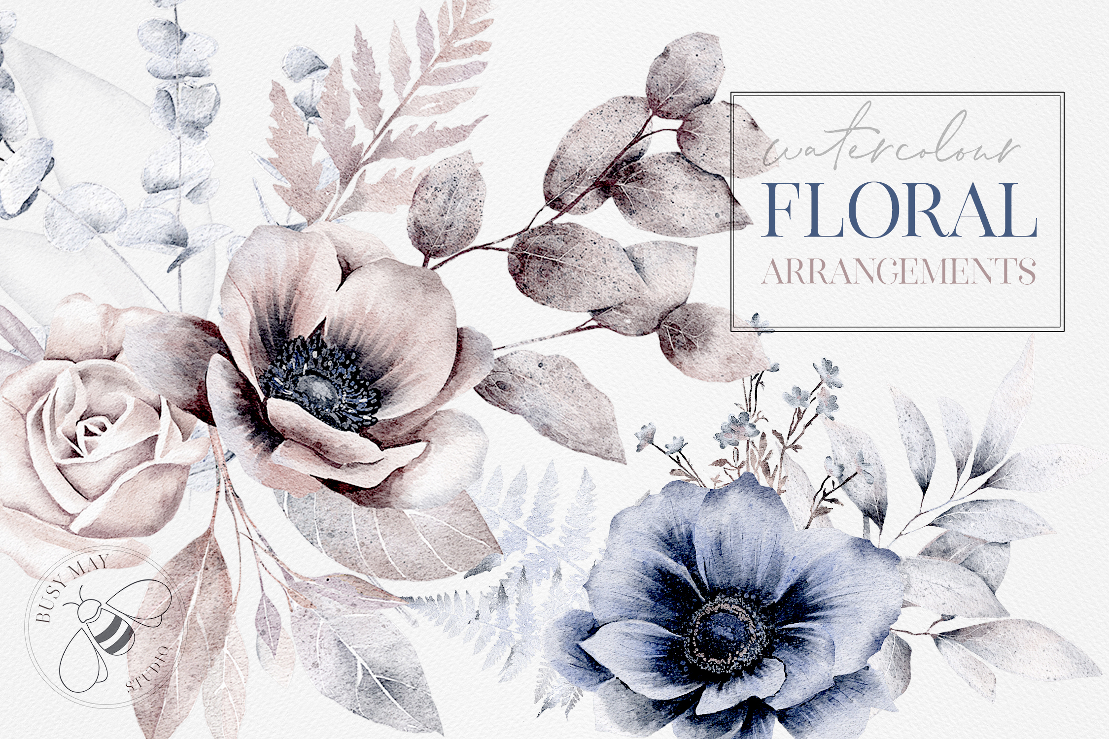 Watercolor Flower Arrangements Florals - photo 1