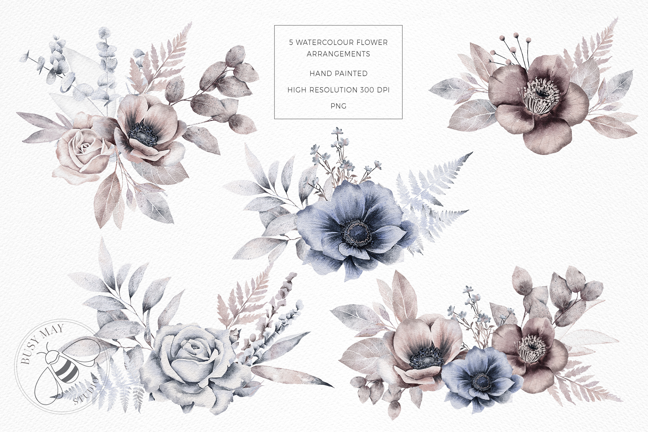 Watercolor Flower Arrangements Florals - photo 2