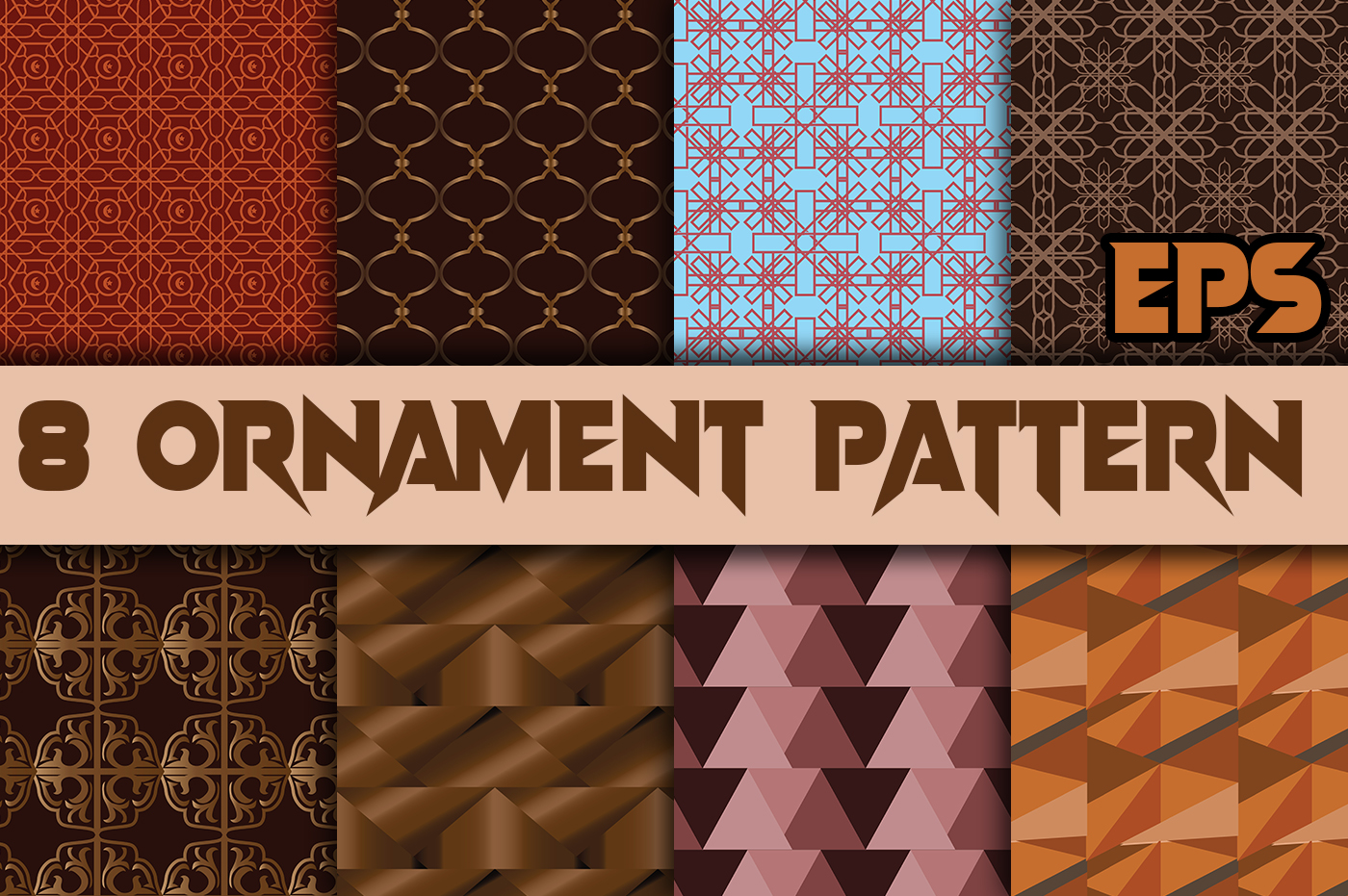 Unique Seamless Pattern from Ornament