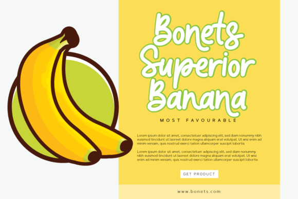 Banana Super Font - Preview 2