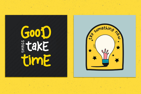 Cheerful Yellow Font - Preview 1