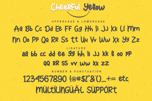 Cheerful Yellow Font - Preview 6
