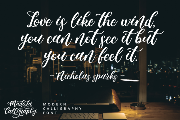 Madista Calligraphy Font PNG with transparent background - Preview 5
