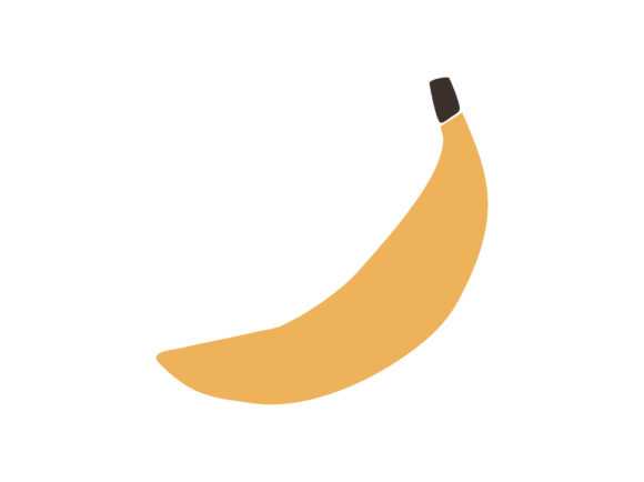 Minimalist Banana Art Print Elements Graphic Illustrations By Musbila