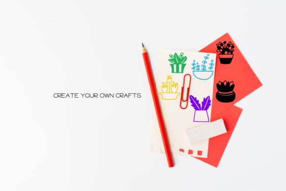 Plant Pots Font PNG with transparent background - Preview 4