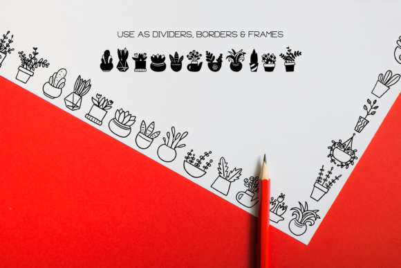Plant Pots Font PNG with transparent background - Preview 6