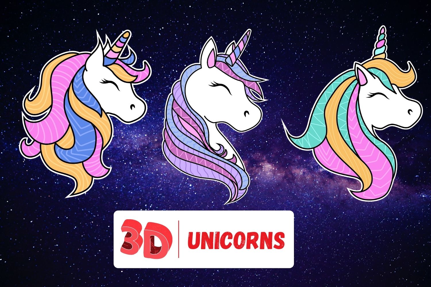 3D Unicorn SVG Bundle Graphic by SvgOcean · Creative Fabrica