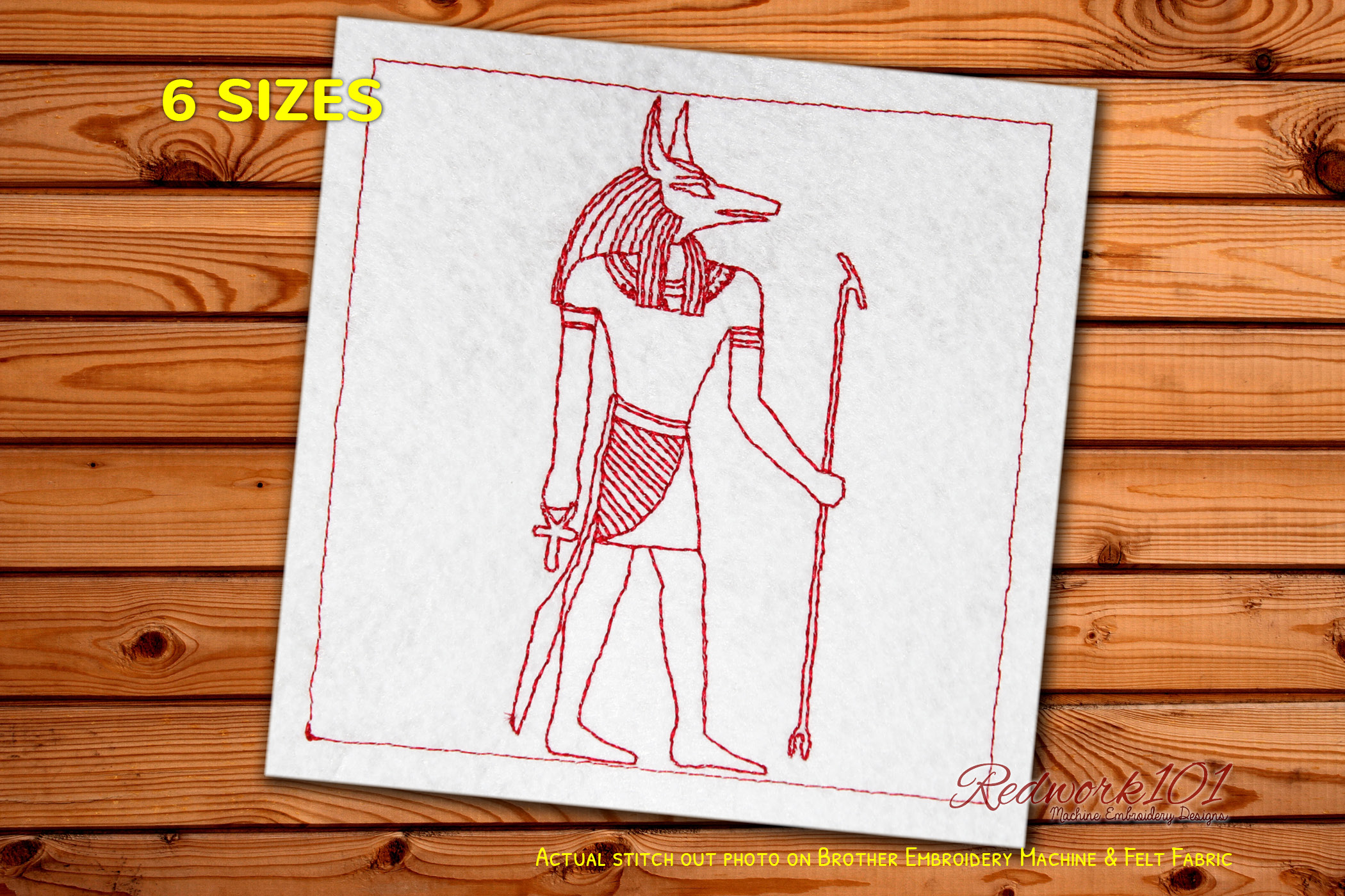 Ancient God of Egypt Redwork