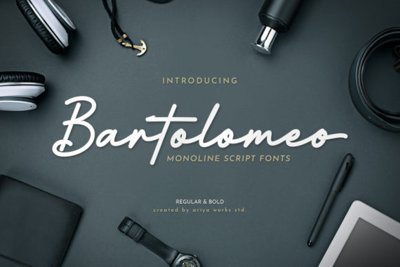 Bartolomeo Script & Handwritten Font By Ariya Works Studio