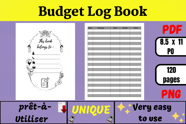 Budget Log Book Planner (KDP) Graphic by Wiss_Tips designs · Creative ...