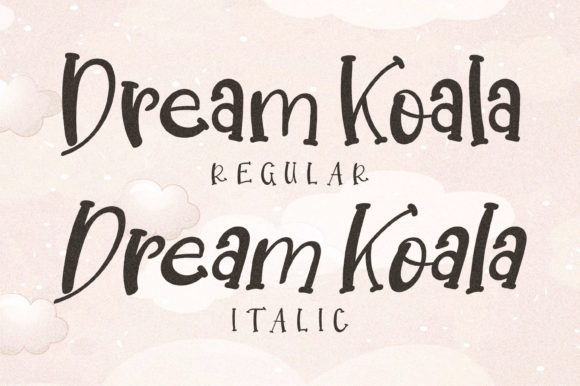 Dream Koala Font PNG with transparent background - Preview 1