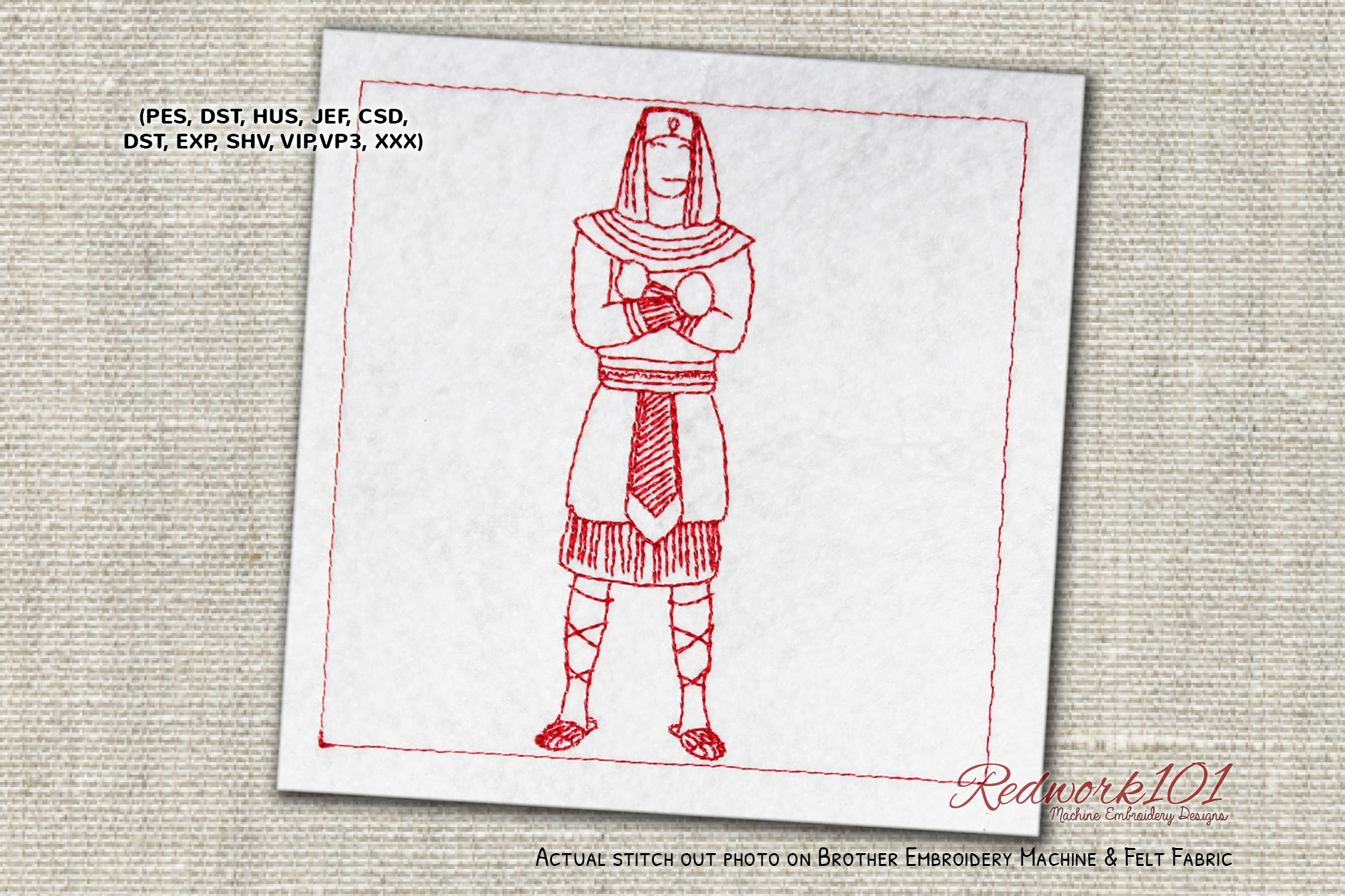 Egyptian King Costume Lineart Design
