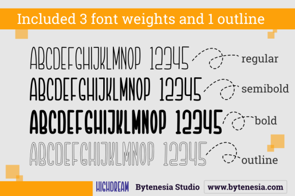 Highdream Font PNG with transparent background - Preview 1