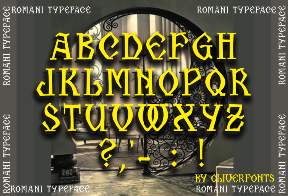 Romani Font PNG with transparent background - Preview 2