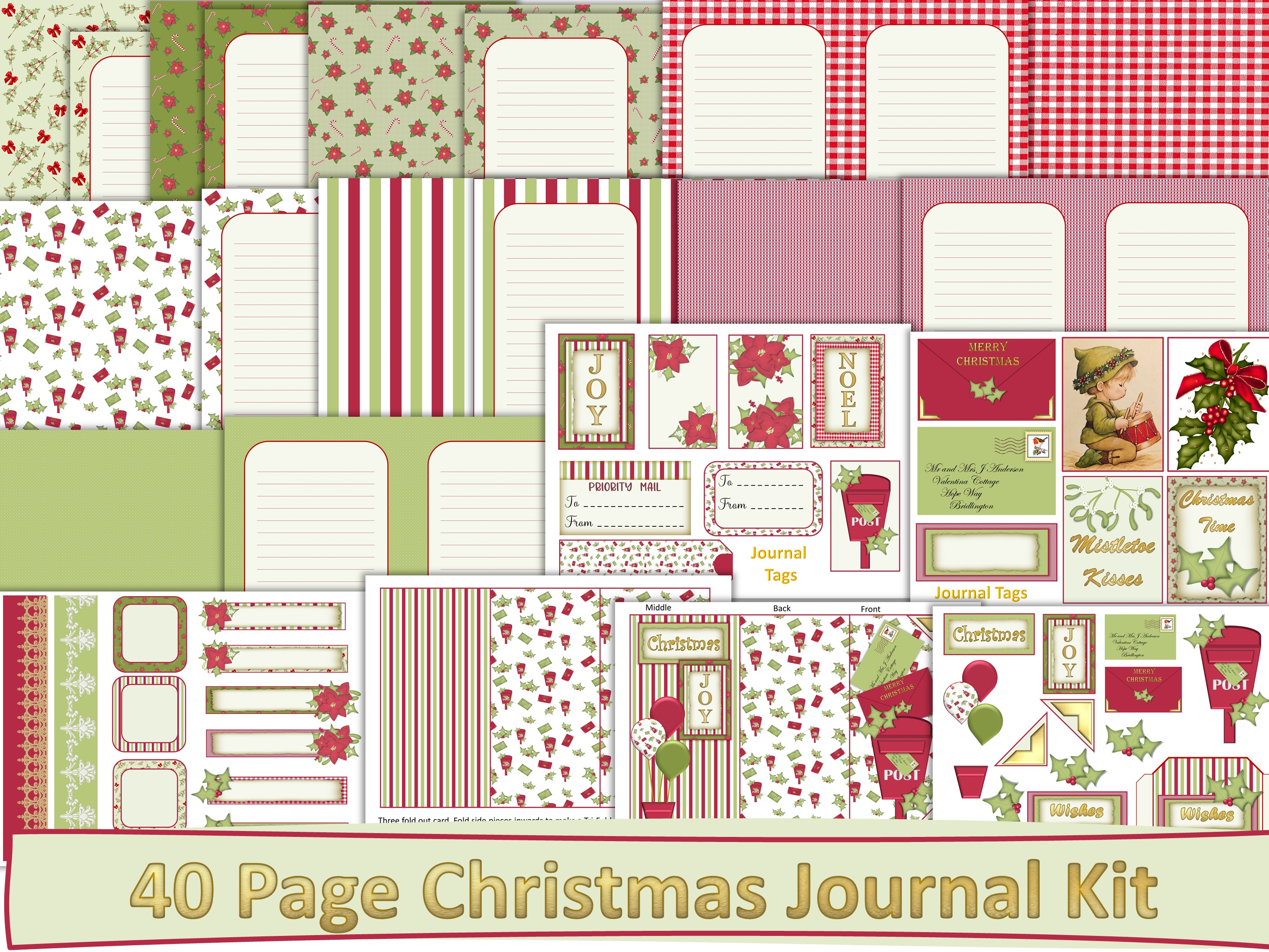 Christmas Backgrounds and Ephemera