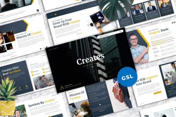 Creates - Business Googleslide Template Graphic Presentation Templates By Yumnacreative