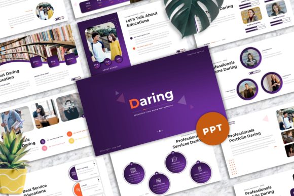 Preview of Daring - Education Powerpoint Template PowerPoint template