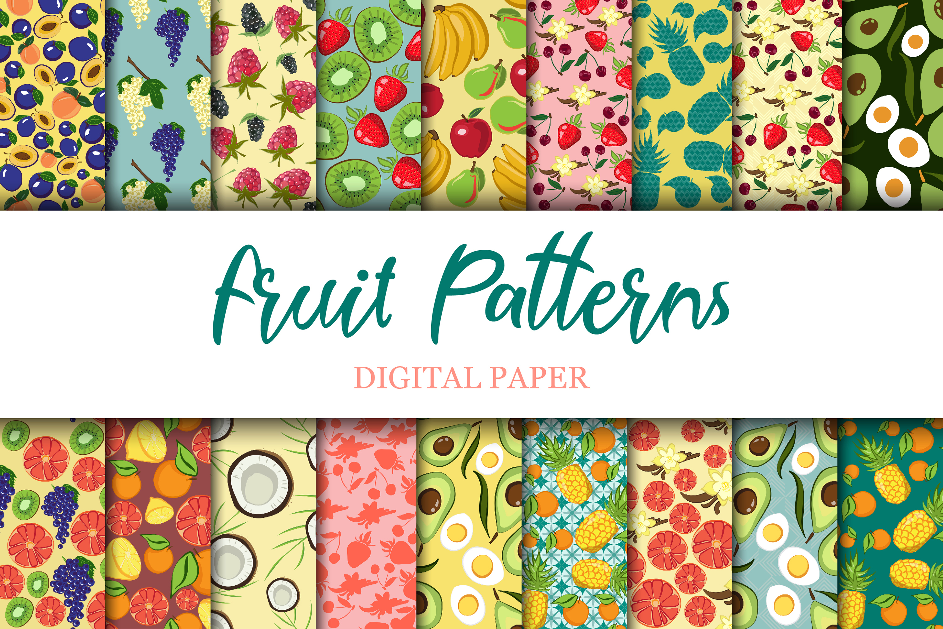 Fruit Patterns Graphic by AstraDesign · Creative Fabrica