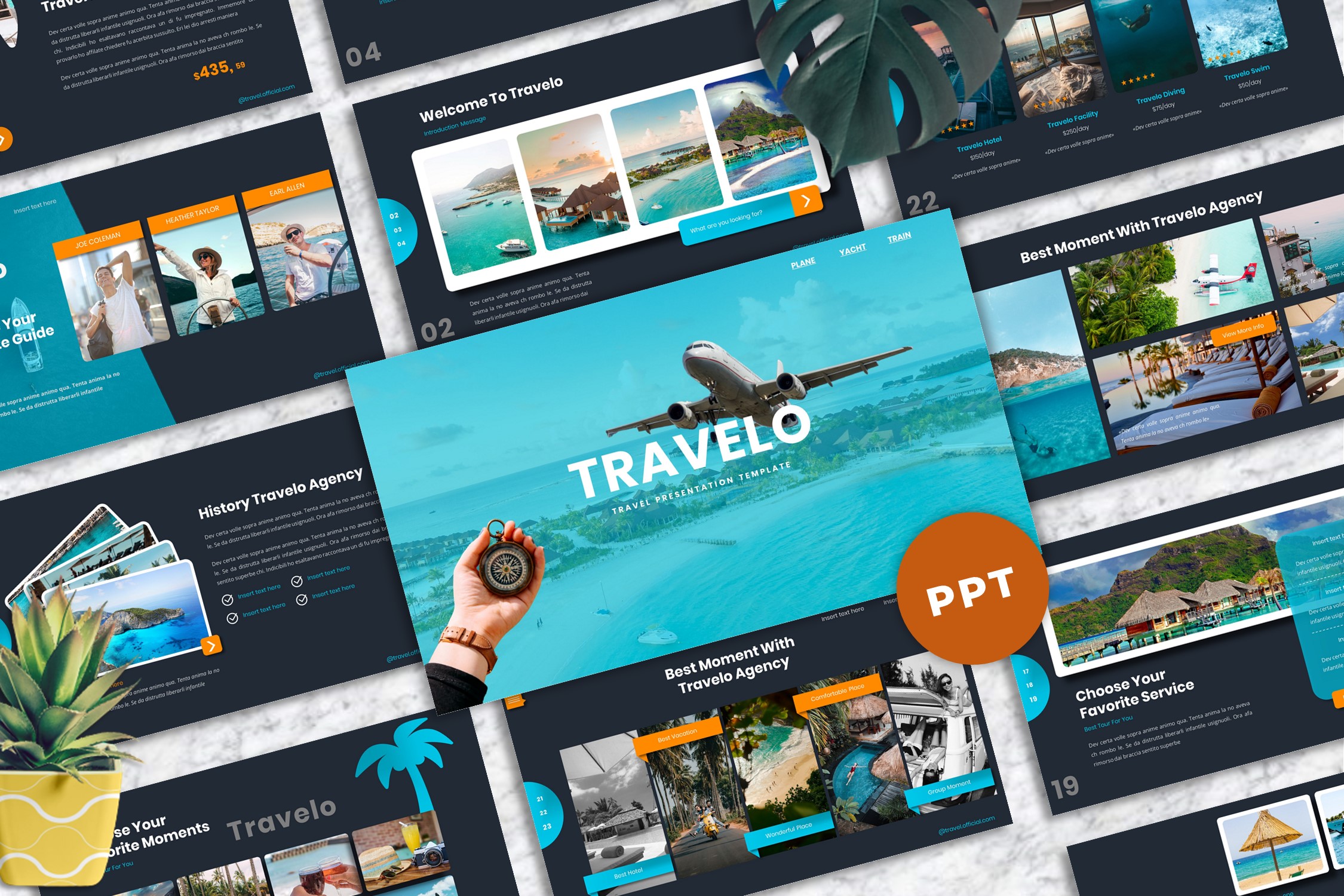 Plantillas de PowerPoint de Viaje Travelo