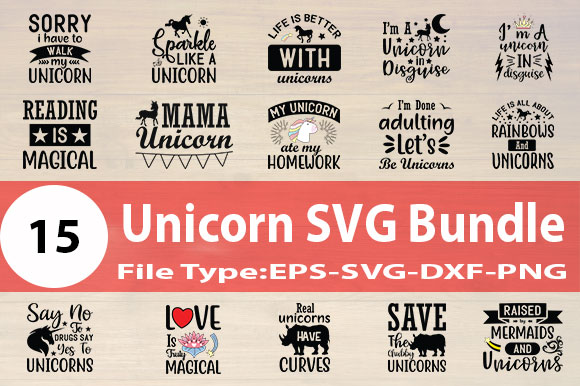 Unicorn Designs Bundle Graphic by Design Store · Creative Fabrica