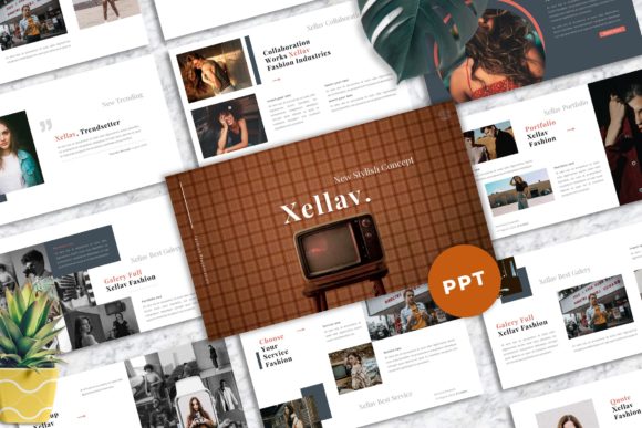 Preview of Xellav - Fashion Powerpoint Templates fashion presentation template