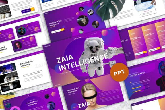 Preview of Zaia - Technology Powerpoint Template PowerPoint template