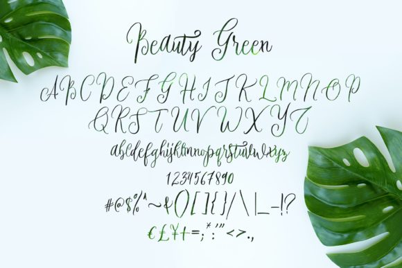 Beauty Green Font - Preview 4