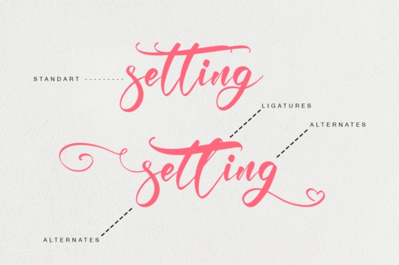 Blossomy Font PNG with transparent background - Preview 2