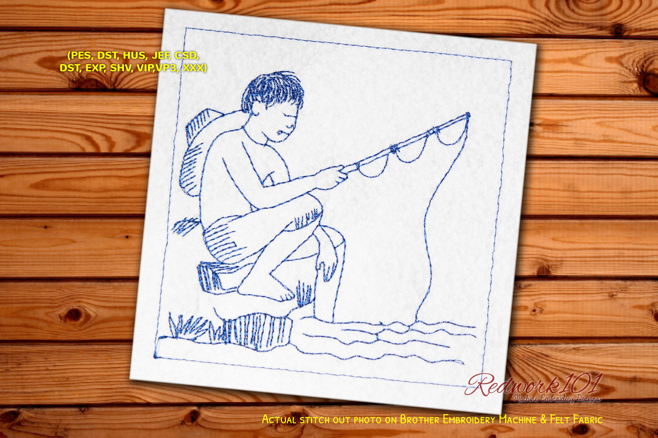 Boy Fishing at Sunset on the Lake · Creative Fabrica