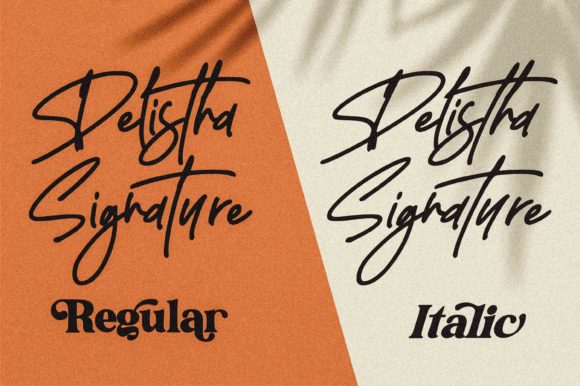 Delistha Signature Font PNG with transparent background - Preview 1