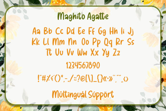 Maghito Agatte Font PNG with transparent background - Preview 2